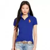 ralph lauren custom fit femme tee shirt big pony navy blue